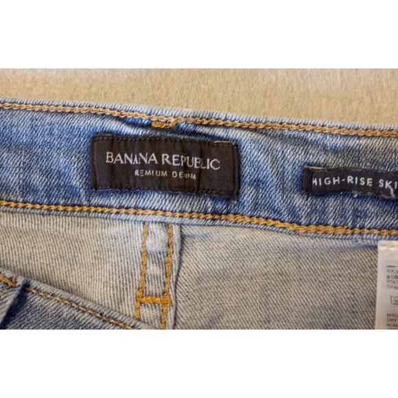 Banana Republic High Rise Skinny Jeans Women's Size 30 Blue Denim Light Wash - Picture 4 of 11